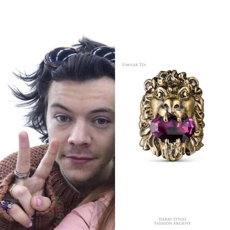 fake gucci lion head ring|harry styles gucci lion ring.